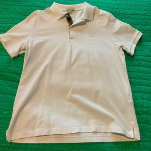 Men’s White Burberry Polo